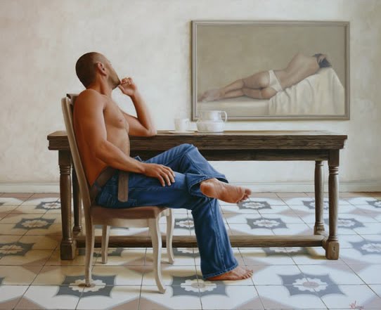 pintura hiperrealista de Alexandre Montoya, arte hiperrealista colombia